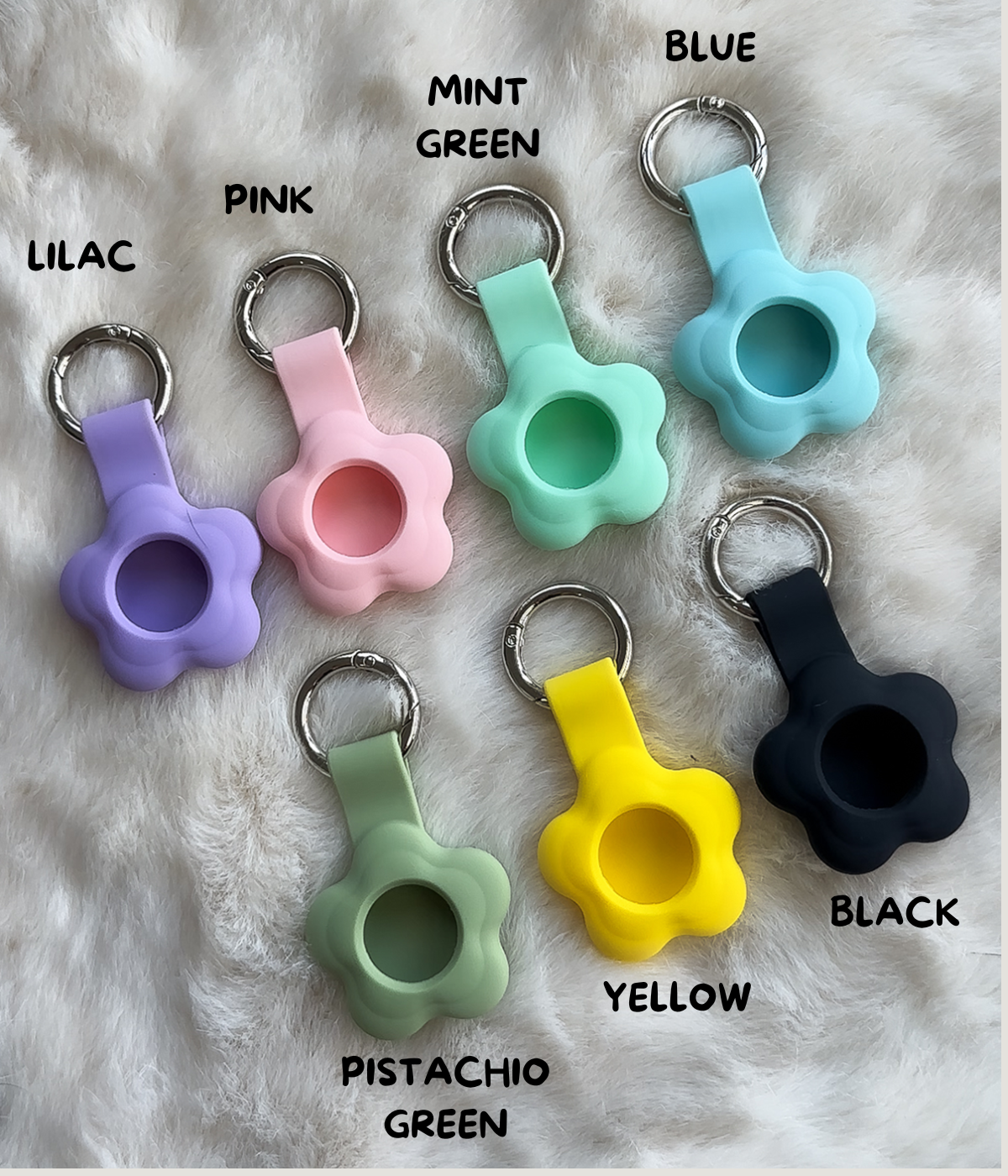Pet AirTag Holder - Silicone Flower