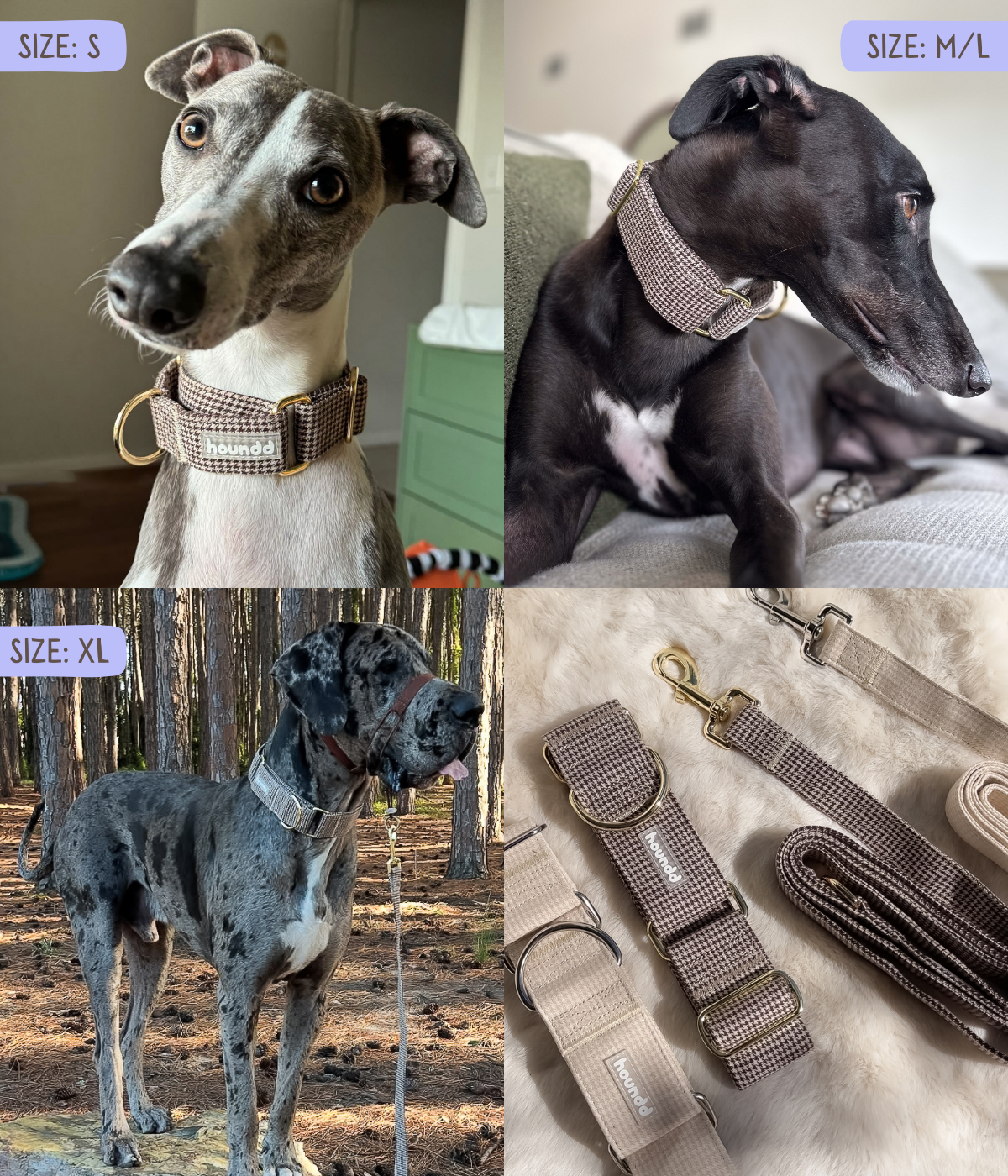 Martingale Collar - Hounddstooth