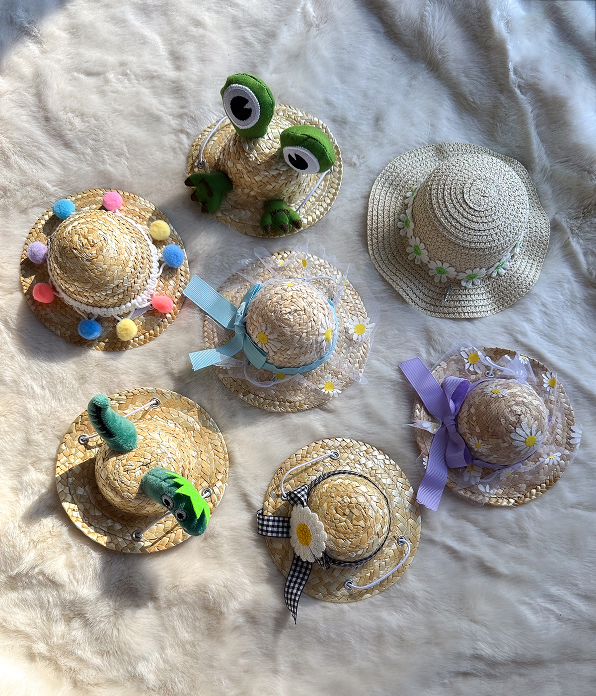 Gingham & Daisy Sun Hat