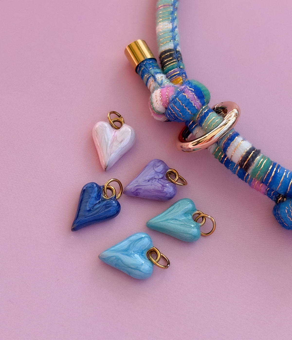 Marbled Heart Charm