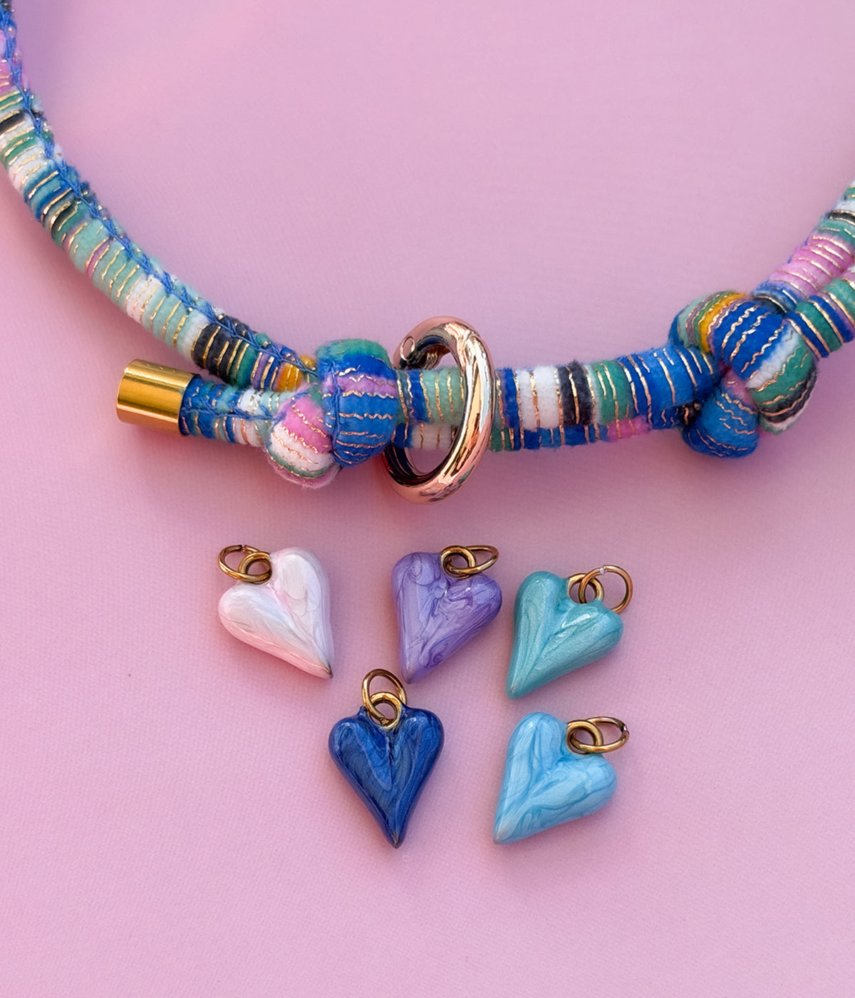 Marbled Heart Charm
