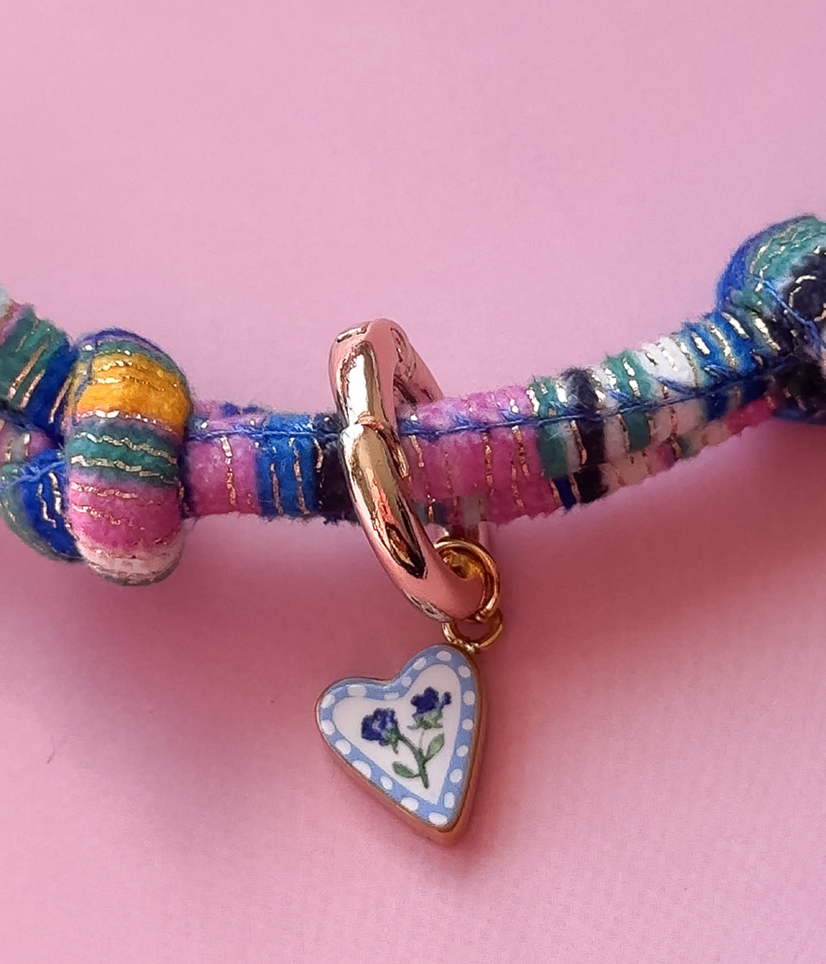 Flower Garden Heart Charm