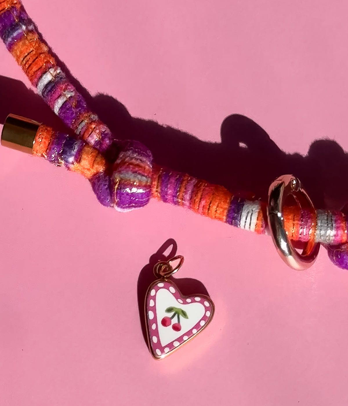 Cherry Heart Charm