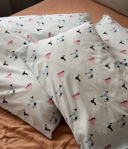 Cotton Pillowcase Set - Houndd Print