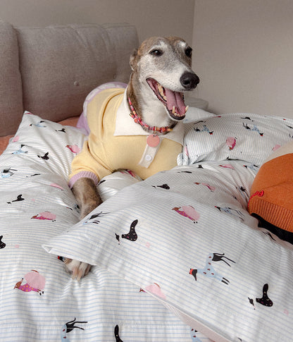 Cotton Pillowcase Set - Houndd Print
